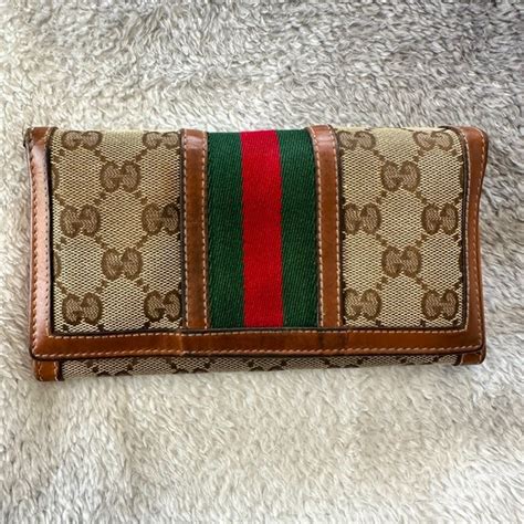 gucci monogram vintage web continental wallet|gucci authentic wallet.